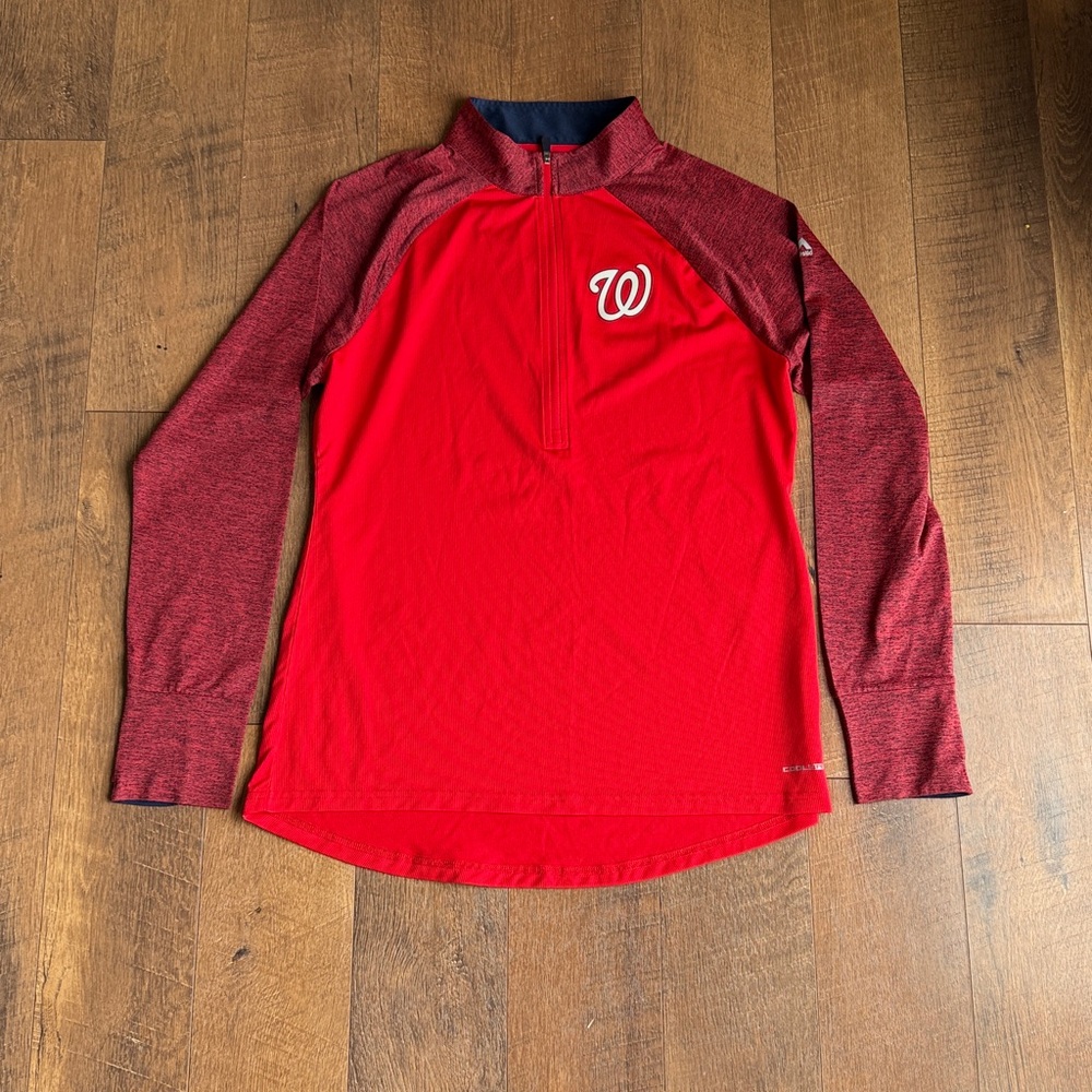 Majestic Red and Black Quarter-Zip Pullover